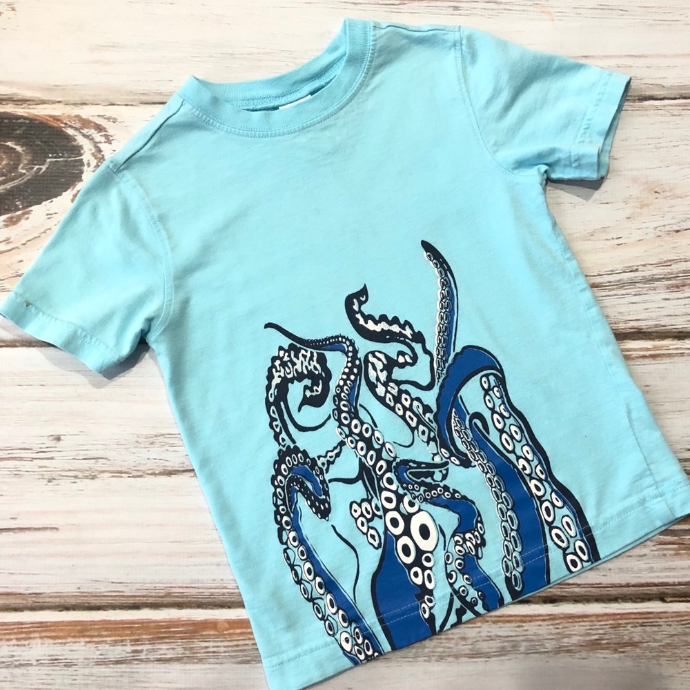 Blue octopus T-shirt 4T